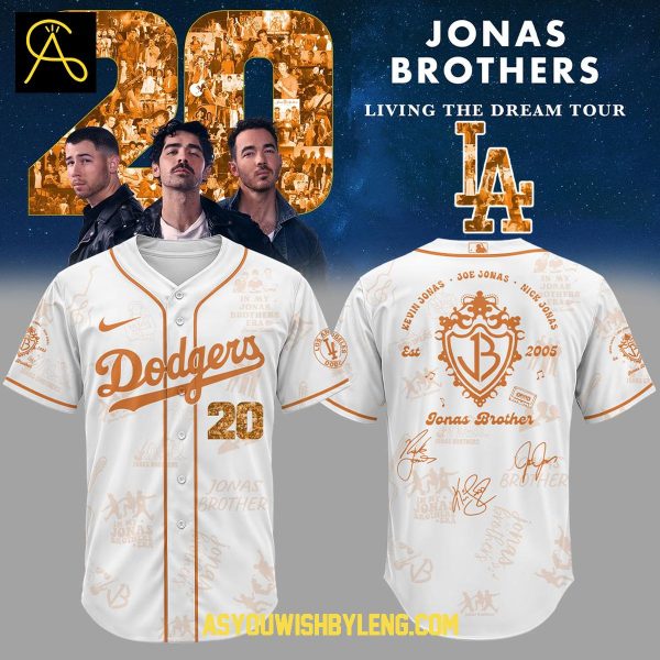 Los Angeles Dodgers 2025 Jonas Brothers Living the Dream Tour Baseball Jersey
