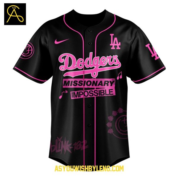 Los Angeles Dodgers Blink-182 Missionary Impossible Tour 2025 Baseball Jersey