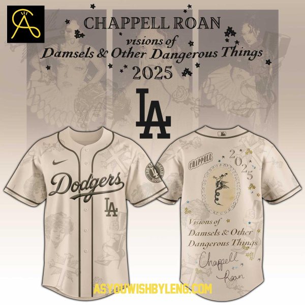 Los Angeles Dodgers Chappell Roan Visions Of Damsels 2025 Baseball Jersey