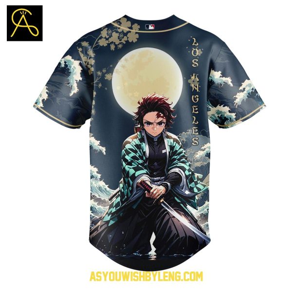 Los Angeles Dodgers Demon Slayer Kimetsu No Yaiba 2025 Baseball Jersey
