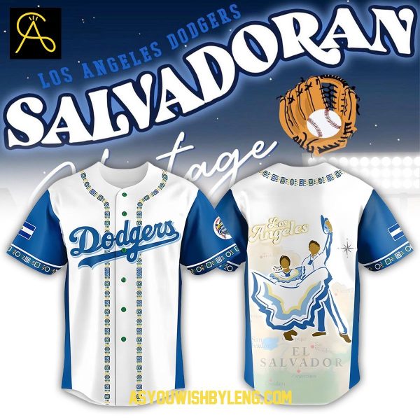 Los Angeles Dodgers Salvadoran Heritage Night 2025 Baseball Jersey