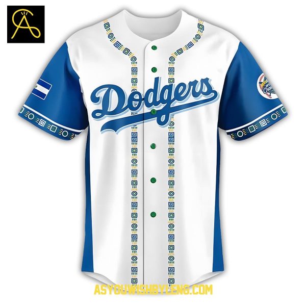 Los Angeles Dodgers Salvadoran Heritage Night 2025 Baseball Jersey