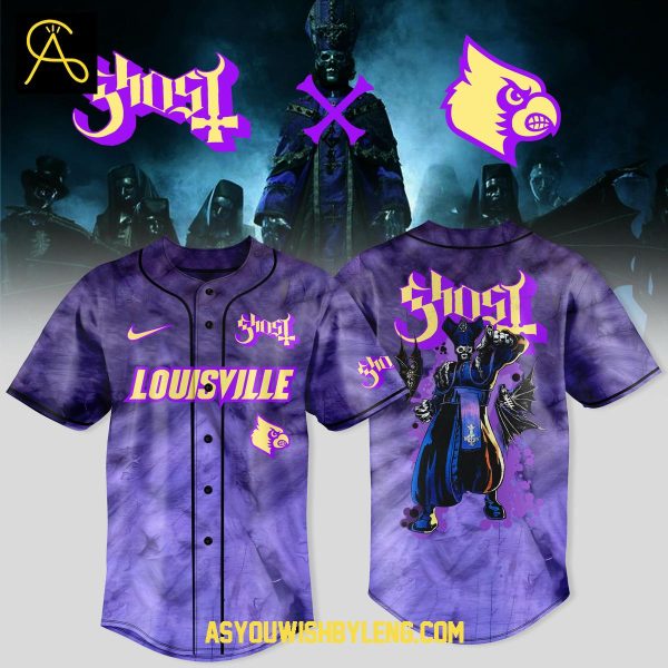 Louisville Cardinals 2025 Celebrate Ghost Band World Tour Baseball Jersey