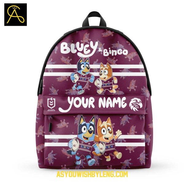 Manly Sea Eagles Bluey Bingo 2025 Heeler Personalized School Bag