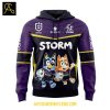 Melbourne Storm Bluey And Bingo 2025 Heeler Family Hoodie T Shirt