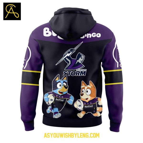 Melbourne Storm Bluey And Bingo 2025 Heeler Family Hoodie T-Shirt