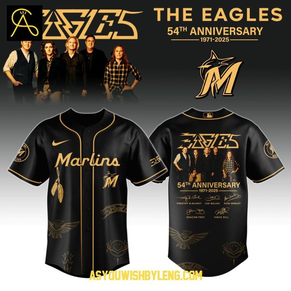 Miami Marlins The Eagles Band 54th Anniversary Baseball Jersey