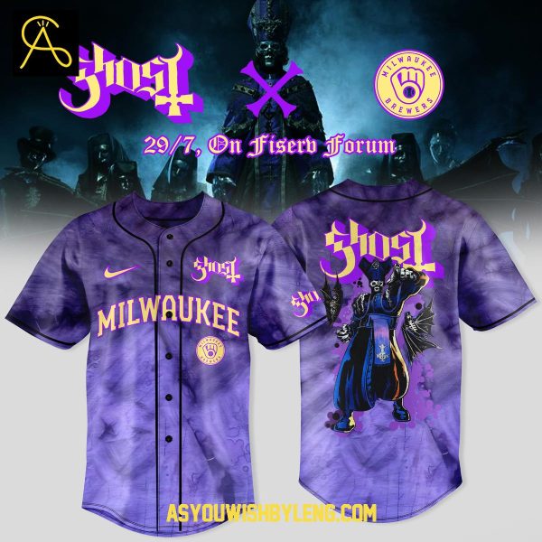 Milwaukee Brewers Celebration Ghost Band World Tour 2025 Baseball Jersey