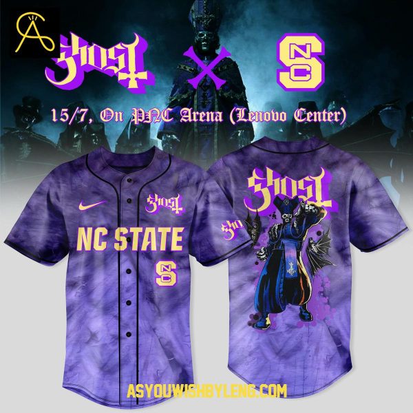NC State Wolfpack Celebration Ghost Band World Tour 2025 Baseball Jersey