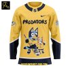 Nashville Predators Bluey Heeler And Bingo 2025 Hockey Jersey