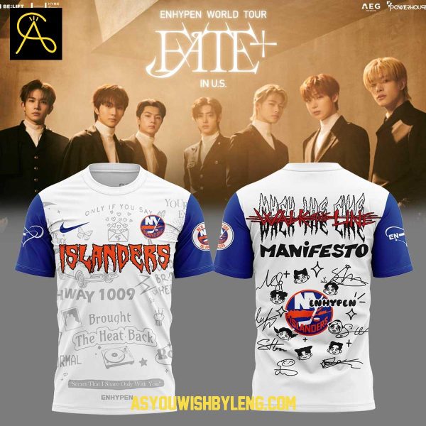 New York Islanders Enhypen Manifesto Walk The Line 2025 Hoodie T-Shirt
