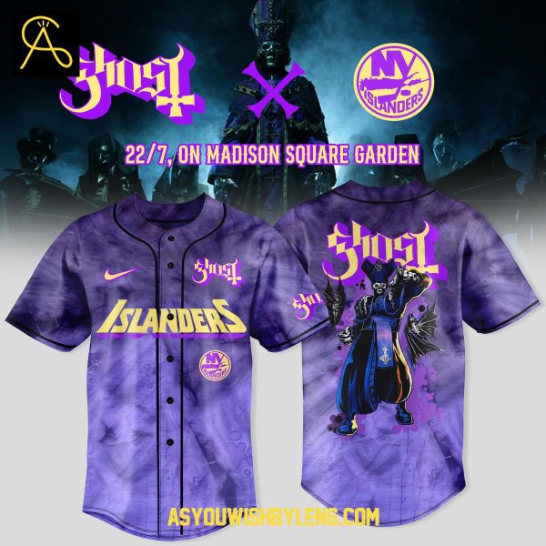 New York Islanders Ghost 2025 Celebration World Tour Baseball Jersey