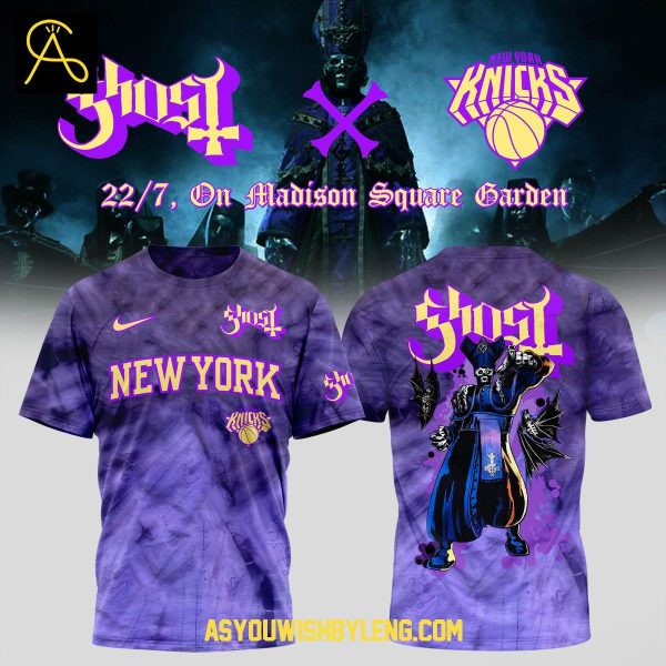 New York Knicks 2025 Celebrate Ghost Band World Tour Hoodie T-Shirt