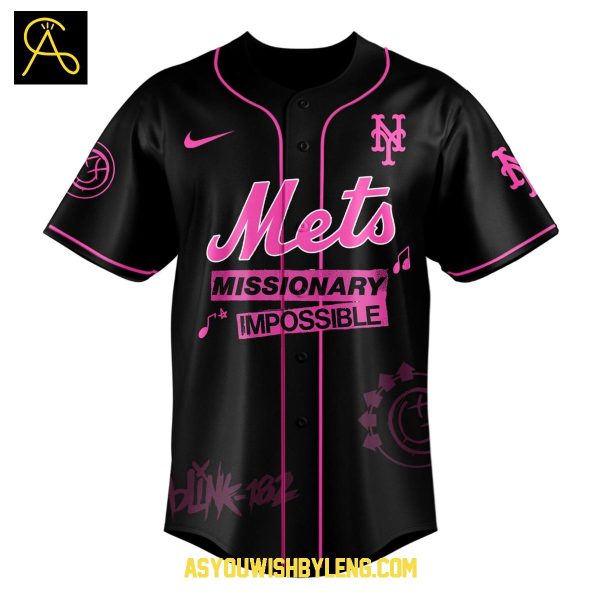 New York Mets Blink-182 Missionary Impossible Tour 2025 Baseball Jersey