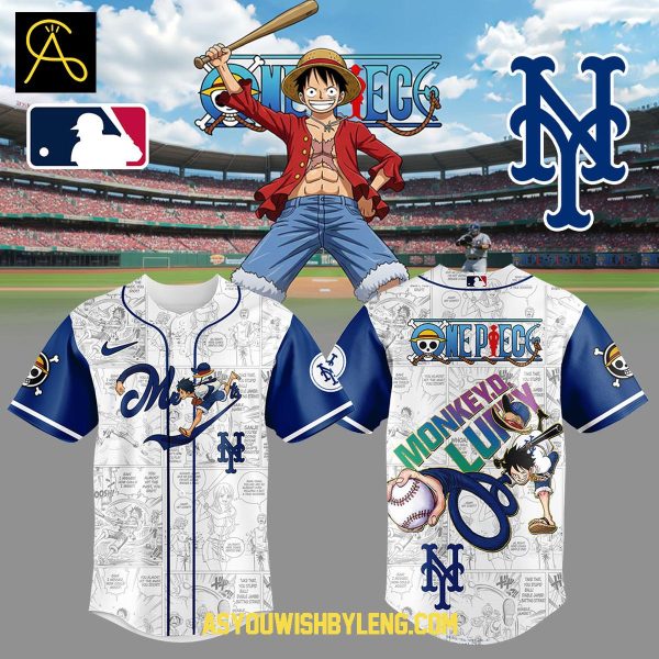 New York Mets Celebrating One Piece 2025 New Season Baseball Jersey