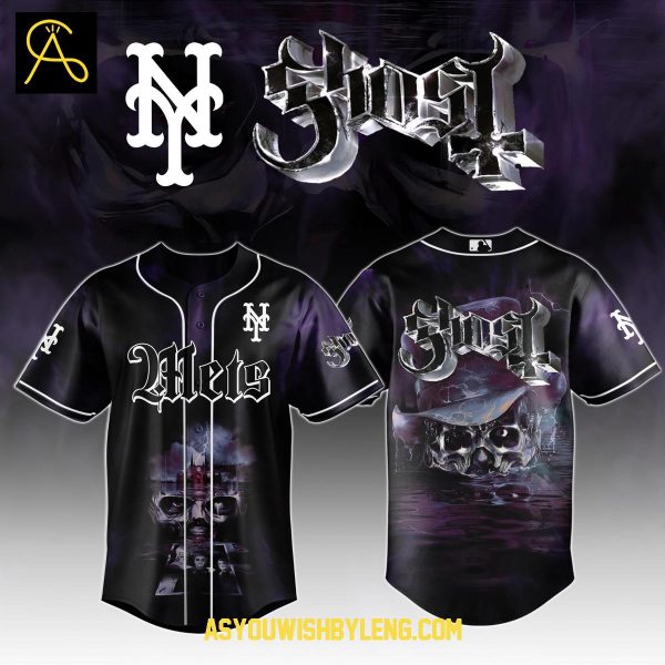 New York Mets Ghost Band Skeletour World Tour 2025 Celebration Baseball Jersey
