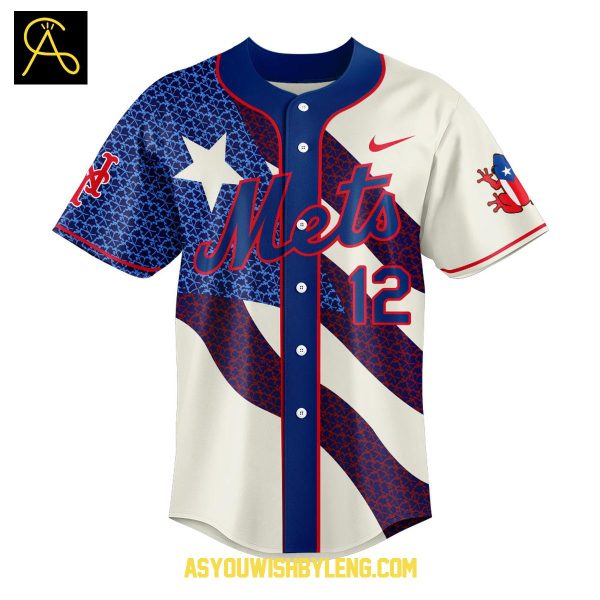 New York Mets Puerto Rico Heritage 2025 Night Of Celebration Baseball Jersey