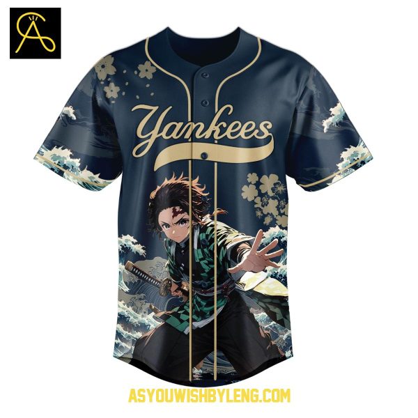New York Yankees Demon Slayer Kimetsu No Yaiba 2025 Baseball Jersey