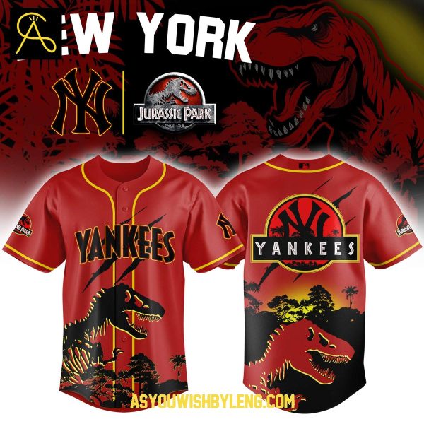 New York Yankees Jurassic World MLB Rebirth Baseball Jersey