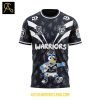 New Zealand Warriors 2025 Bluey Heeler Rugby Hoodie T Shirt