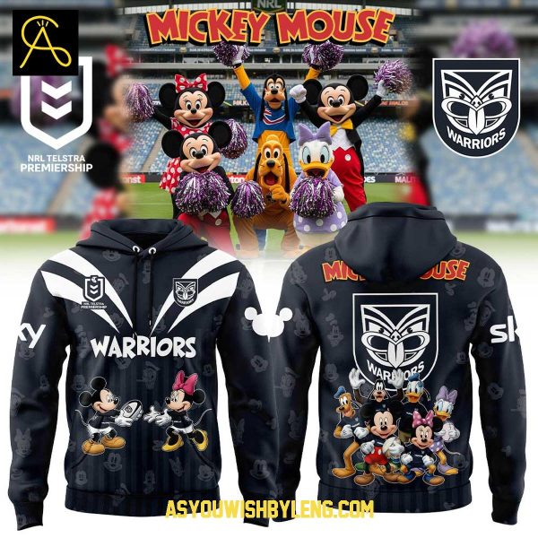 New Zealand Warriors Mickey Mouse Disney Friends 2025 Hoodie T-Shirt