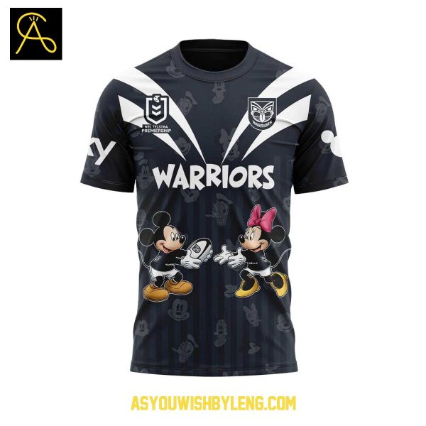 New Zealand Warriors Mickey Mouse Disney Friends 2025 Hoodie T-Shirt