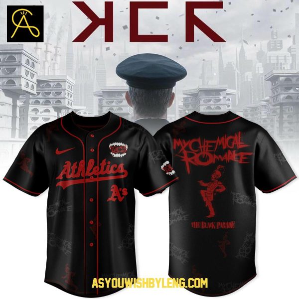 Oakland Athletics My Chemical Romance Tour 2025 Baseball Jersey