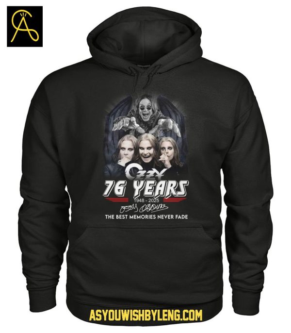 Ozzy Osbourne Black Sabbath 76 Years Gods Of Rock And Roll 2025 TShirt
