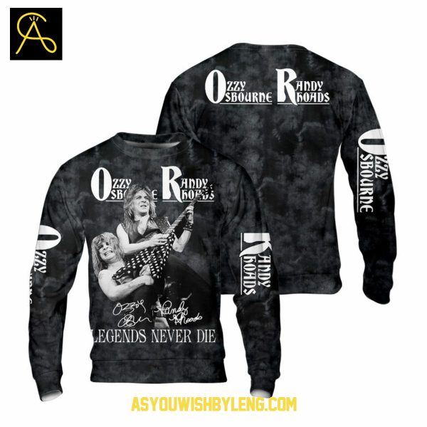Ozzy Osbourne Randy Roads Legends Never Die 2025 Hoodie T-Shirt