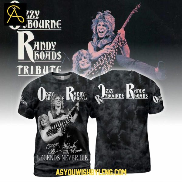 Ozzy Osbourne Randy Roads Legends Never Die 2025 Hoodie T-Shirt