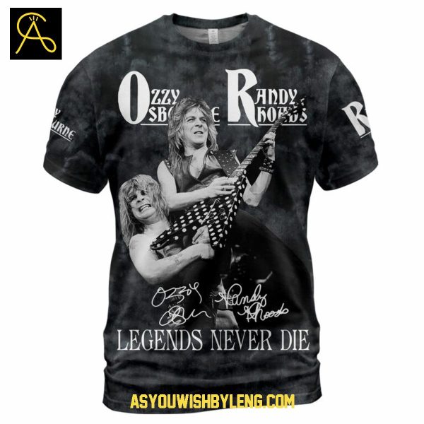 Ozzy Osbourne Randy Roads Legends Never Die 2025 Hoodie T-Shirt