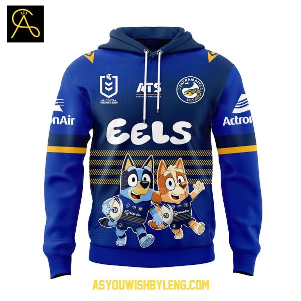 Parramatta Eels Bluey And Bingo Heeler Family 2025 Hoodie T-Shirt