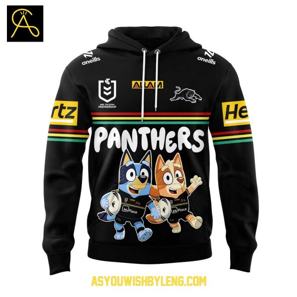 Penrith Panthers Bluey And Bingo 2025 Heeler Family Hoodie T-Shirt