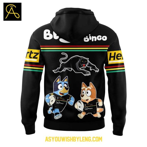 Penrith Panthers Bluey And Bingo 2025 Heeler Family Hoodie T-Shirt