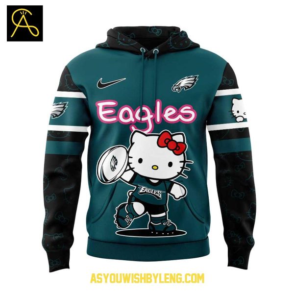 Philadelphia Eagles 50 Years Of Hello Kitty Celebration NFL 2025 Hoodie T-Shirt