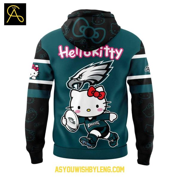 Philadelphia Eagles 50 Years Of Hello Kitty Celebration NFL 2025 Hoodie T-Shirt