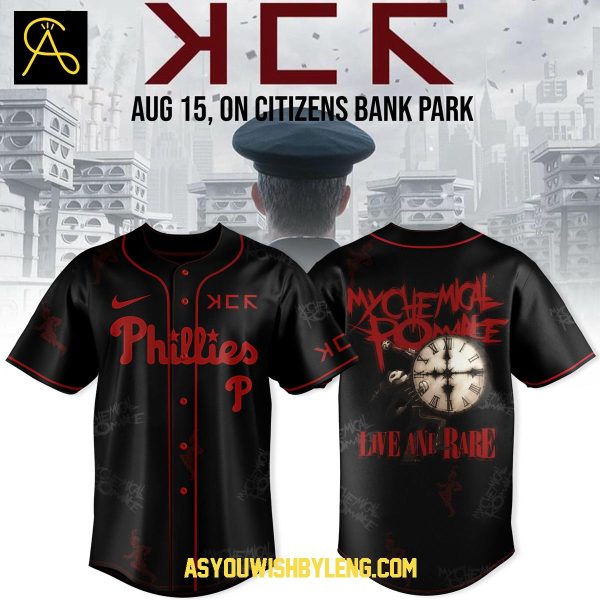 Philadelphia Phillies My Chemical Romance 2025 Black Parade Baseball Jersey