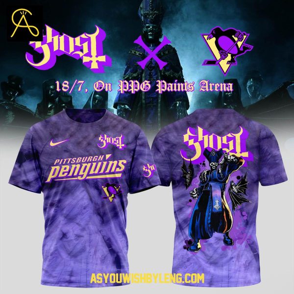 Pittsburgh Penguins Celebrating Ghost Band World Tour 2025 Hoodie T-Shirt