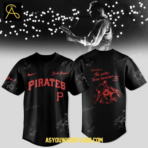 Pittsburgh Pirates 2025 Zach Bryan Tour The Quittin’ Time Baseball Jersey