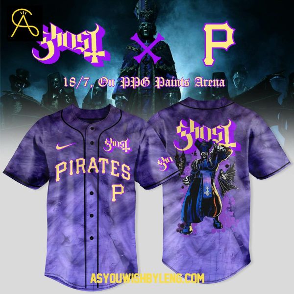 Pittsburgh Pirates Celebration Ghost Band World Tour 2025 Baseball Jersey