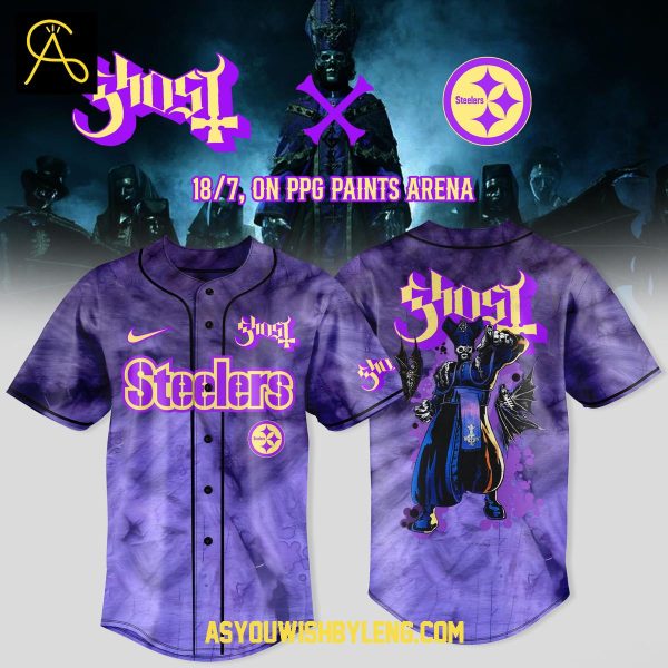 Pittsburgh Steelers Ghost 2025 Celebration World Tour Baseball Jersey