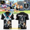 Port Adelaide Power Bluey And Bingo 2025 Heeler Family Hoodie T Shirt