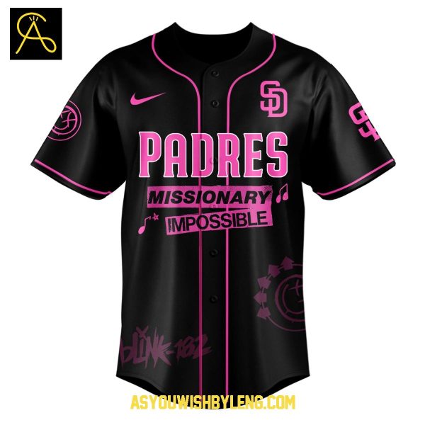 San Diego Padres Blink-182 Missionary Impossible Tour 2025 Baseball Jersey