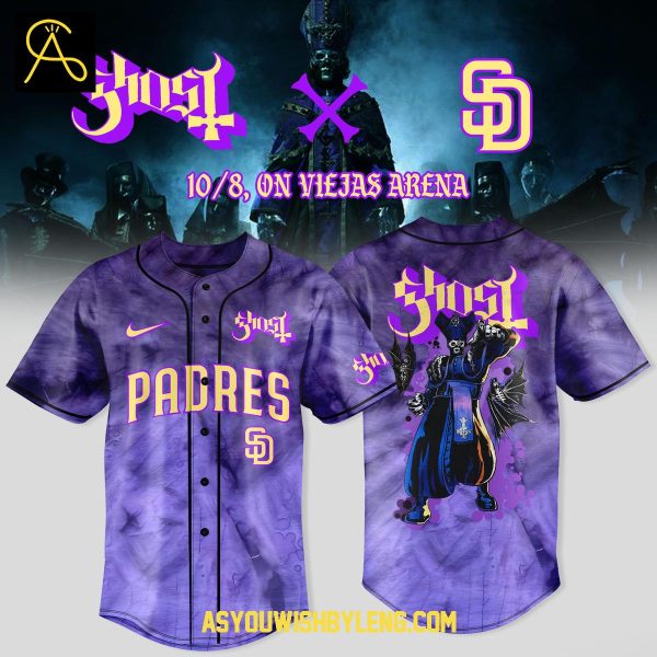 San Diego Padres Celebration Ghost Band World Tour 2025 Baseball Jersey