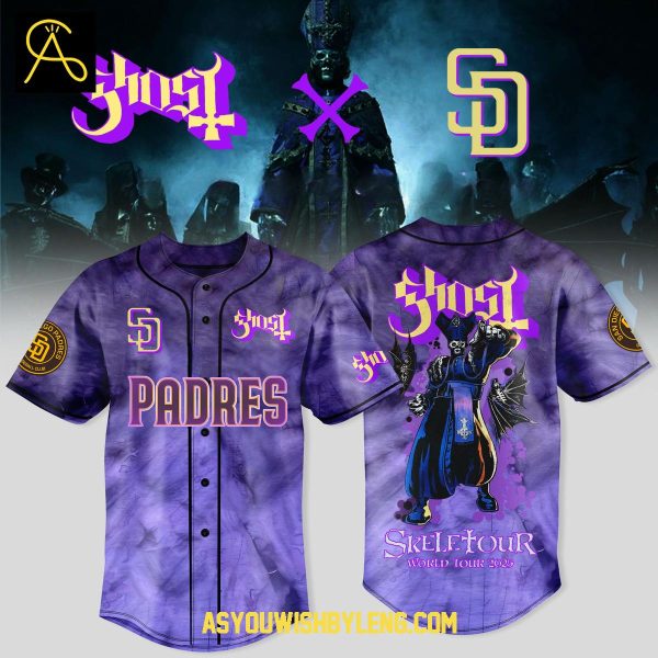 San Diego Padres Ghost Band Skeletour 2025 World Baseball Jersey