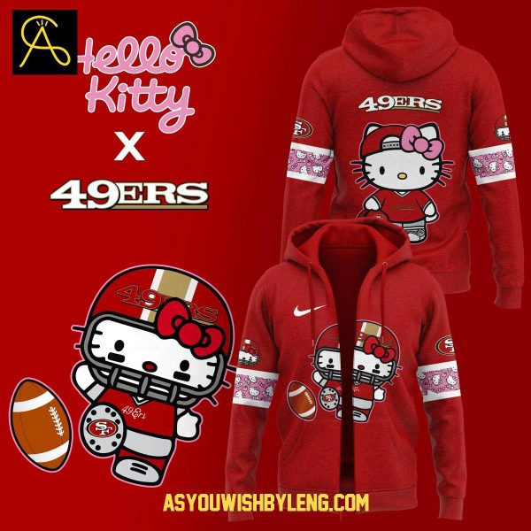 San Francisco 49ers Collab Hello Kitty Let’s Celebrate 2025 Hoodie T-Shirt