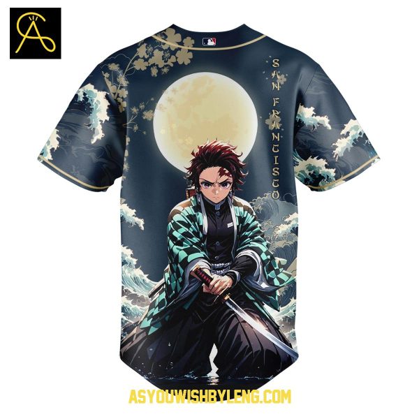 San Francisco Giants Demon Slayer Kimetsu No Yaiba 2025 Baseball Jersey
