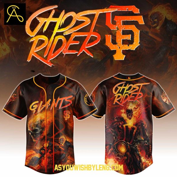 San Francisco Giants Ghost Rider Marvel Chains Of Flame 2025 Baseball Jersey