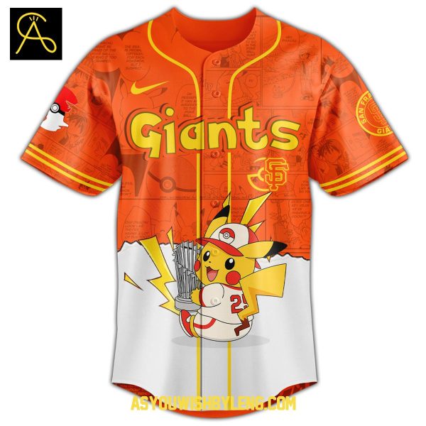 San Francisco Giants Pokémon GO Night 2025 Pikachu Personalized Baseball Jersey