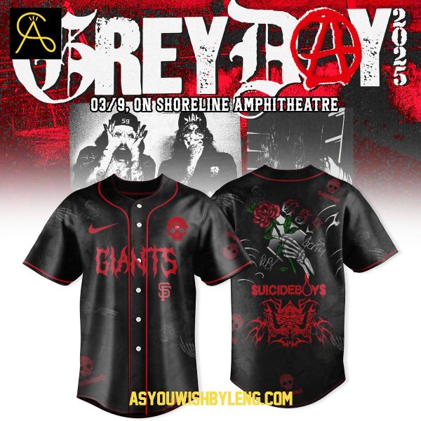 San Francisco Giants $uicideboy$ GreyDay 2025 US Tour Baseball Jersey